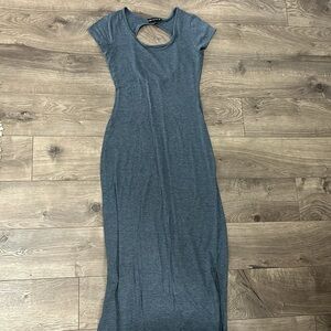 Blue Stretchy Maxi Dress
